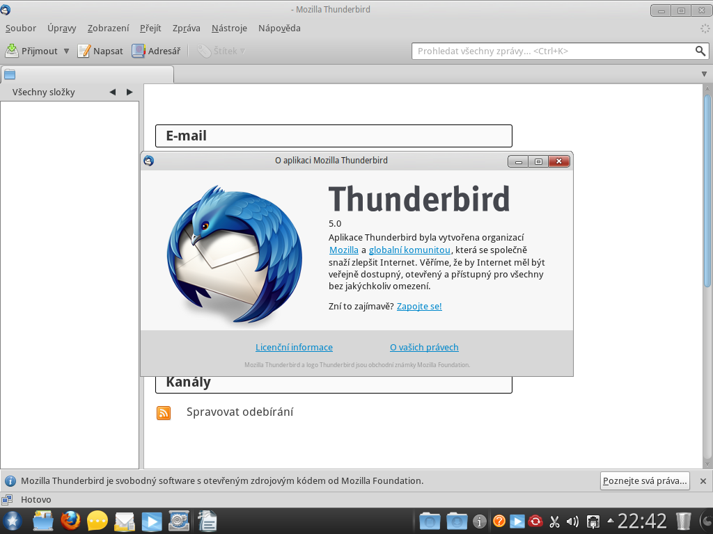 Thunderbird konečně výchozí Email klient